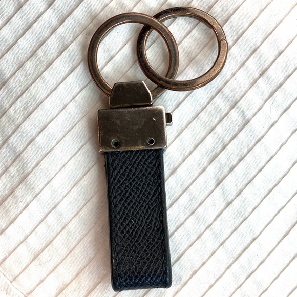 Mens BURBERRY Valet Black Leather/Silver Embossed Key FOB Set🔥3 pieces!🔥VGUC🔥 - Picture 4 of 9